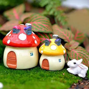3 Dydžių Grybų Namas Dervos Pasakų Sodas Amatų Apdailos Miniatiūriniai Micro Gnome Terariumai Viduržemio Jūros Namai Pilies Dovana